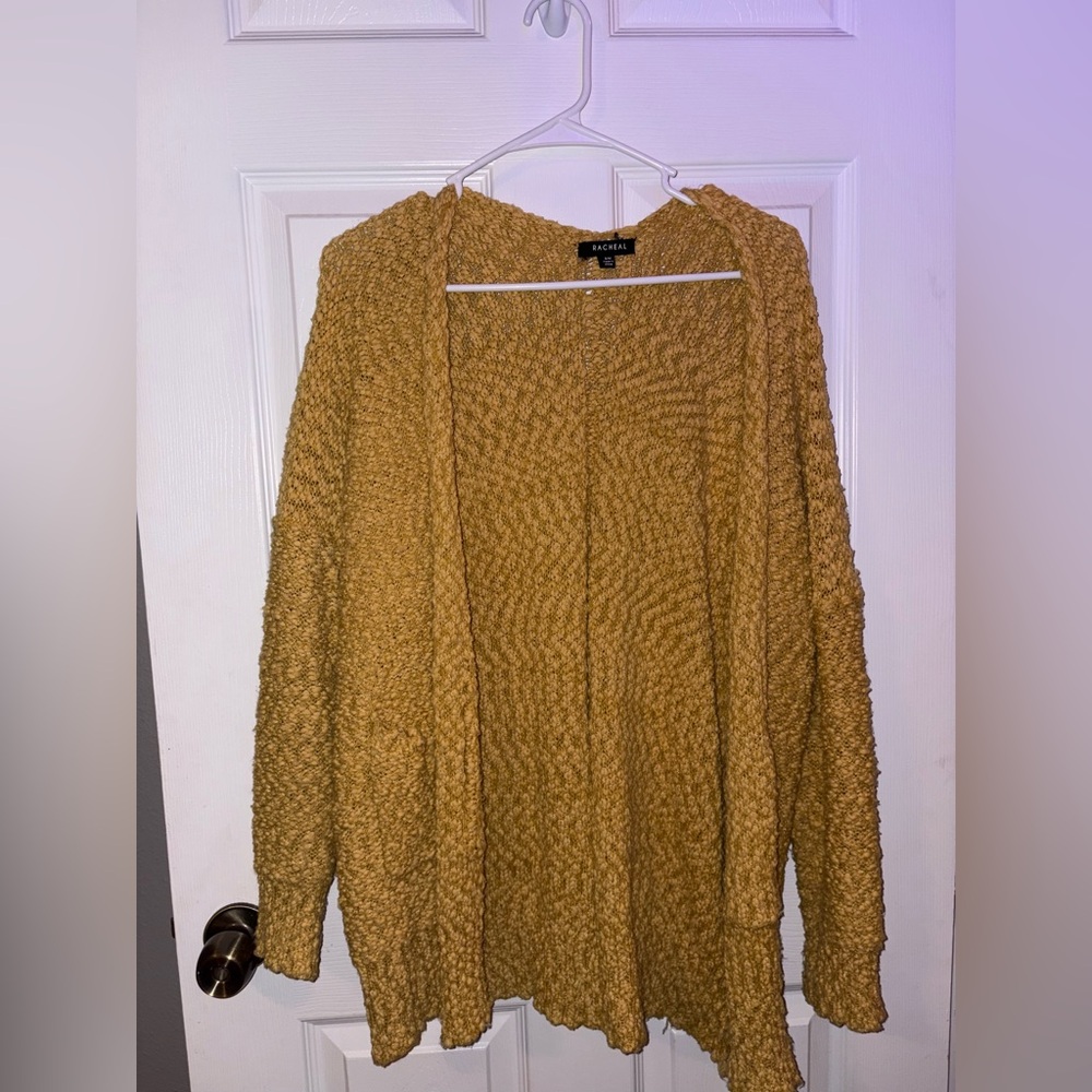 Cozy Mustard Yellow Women Cardigan